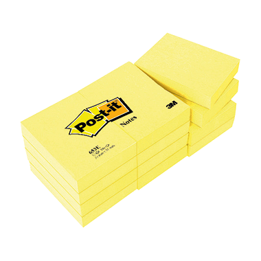 Post-it Notes 653E gelb 38 x 51 mm - 12 St.