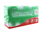 Toilettenpapier 2-lagig - weiß/rec. - 250 Blatt - 8...