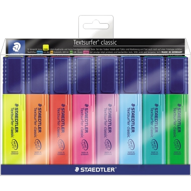 STAEDTLER Textmarker Textsurfer classic 364 WP8 - Keilspitze - 1-5mm - 8 St./Pack.
