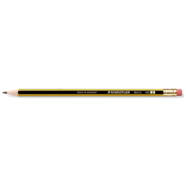 STAEDTLER Bleistift Noris - 122-HB - HB - Radierer - gelb/schwarz 