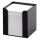 FOLIA Zettelbox schwarz inkl. 700 Notizzettel weiß