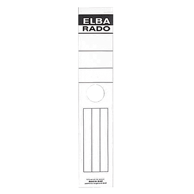 ELBA Rückenschilder - 100420958 - breit / lang - SK - weiß - 10 St./Pack.