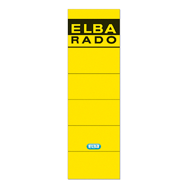 ELBA Rückenschilder - 100420949 - breit / kurz- SK - gelb - 10 St./Pack