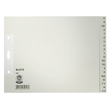 Leitz Register - 12100085 - 1/2 DIN A4 - 24 x 18cm -  A-Z - 20teilig Papier - grau