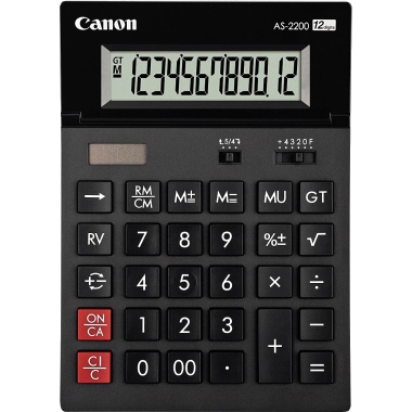 Canon Tischrechner AS-2200 4584B001AB 12st. Solar/Batt.