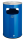 Ascher/Abfall Sammler - rund - Stahl - blau- ca. 50 Liter