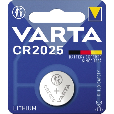 VARTA Knopfzellen Batterie - CR2025 - Lithium - 3,0 V - 1 St./Pack