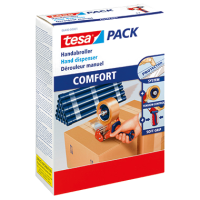 tesa Packband-Handabroller  - 6400-1 - bis 50mm Breite - Metall - rot/blau