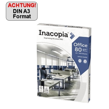Inacopia Kopierpapier office - DIN A3 - 80g - weiß - 500 Bl./Pack.