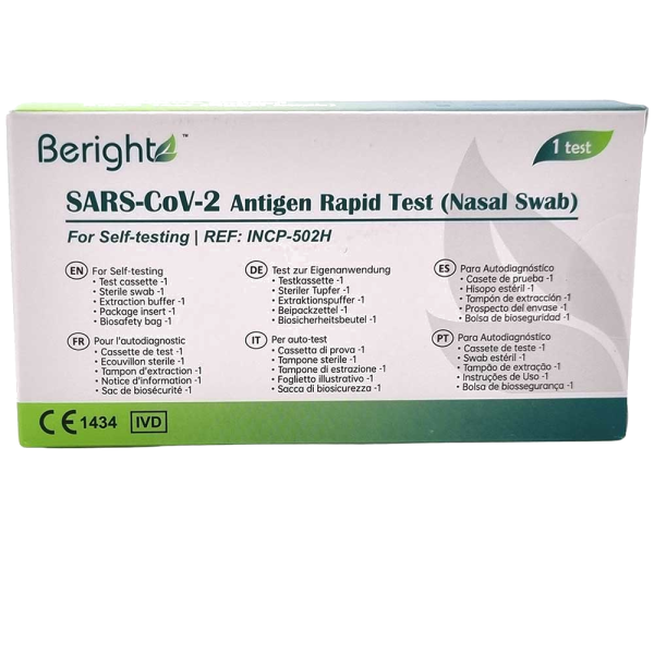 Beright - SARS-CoV-2 - Antigen Schnelltest - Nasal - Laientest - 1er - AT1172/21