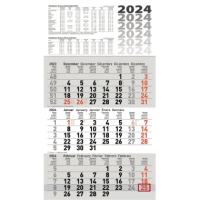 Glocken 3-Monats-Wandkalender 2024 - 30,0 x 52,0 cm - 3-...