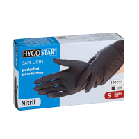Nitril-Handschuhe - Hygostar - Safe Light - schwarz -...