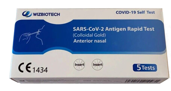 WIZ Biotech - SARS-CoV-2 Antigen Schnelltest - Nasal - Laientest - 5er - AT1297/21