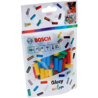 BOSCH Heißklebesticks Gluey - 7mm x 2cm - Farb-Mix farbsortiert - 70 St./Pack.